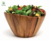 Acacia Salad Wooden Bowl Antique Natural Bamboo Salad Bowl
