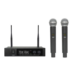 Accuracy Pro Audio UHF-301 Amazon Hot Sale 2 Channels UHF Wireless Handheld Microphone For Karaoke And Meeting