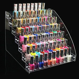 Acrylic Clear Makeup Cosmetic Nail Polish Varnish Display Stand Rack Organizer Holder (7-Tier Stand)