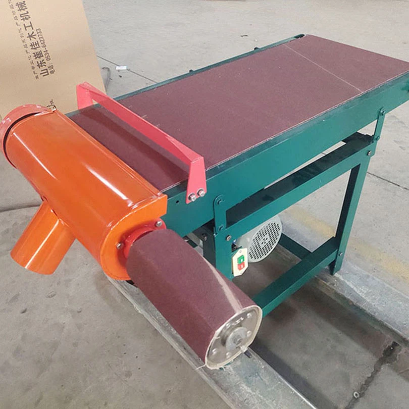 adjustable sanding table belt polisher horizontal drum sander machine