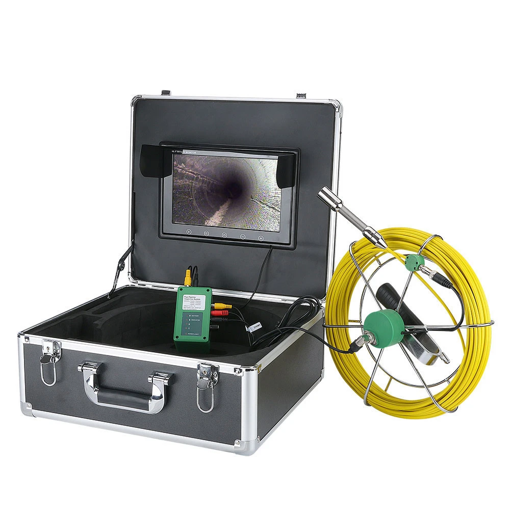 Aitdda 10 inch LCD Monitor 22mm industrial video endoscope IP68 Waterproof sewer pipe inspection camera system