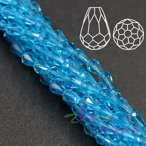  china market crystal glass drops straight hole beads jewelry