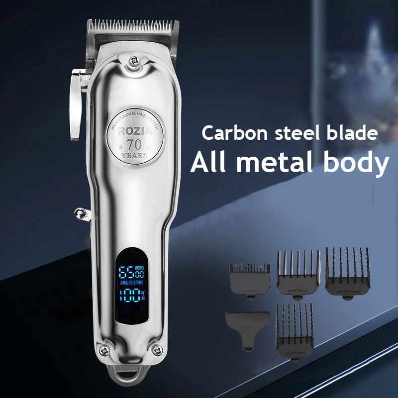 All metal cordless trimmer hair clipper high quality hair trimmer electric rechargeable ornate hair clipper