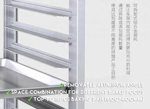 Aluminum Cooling Trolley for Commercial Bakery Shop