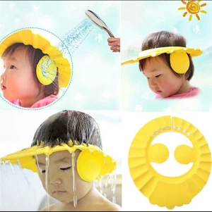 amazon hot baby children shower cap kids hair washing hat eva foam bathing cap