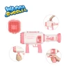 Amazon hot selling 80 hole gatling children automatic blowing bubbles machine new toy bazooka bubble gun