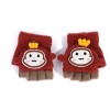 Autumn/Winter cartoon design Knit Mittens for children Flip-flop gloves with warm  gloves