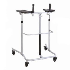 Auxiliary gait trainer (pneumatic lifting) four wheeled walker medical equipment