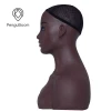 beautiful Africa female mannequin head with shoulders and big breast half body pvc material for wig display