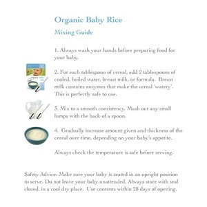 Bellamys Organic Baby Rice Cereal (From 4 months) 125g Infant Health (Certified Organic) halal
