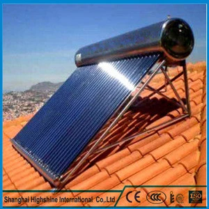 Best Price Alu-zink SKI SUS304 unpressurized solar water heater Pitched Roof All Stainless Steel Solar Water Heater