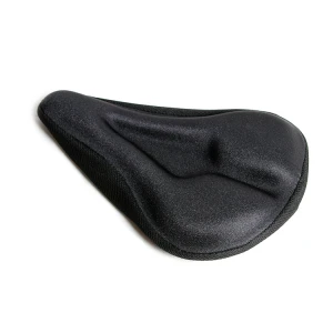 Bike Gel Seat Cover Extra Soft Bicycle Saddle Cover with Drawstring Black Cushion