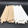 Biodegradable dye free white and kraft color paper drinking straws in stock