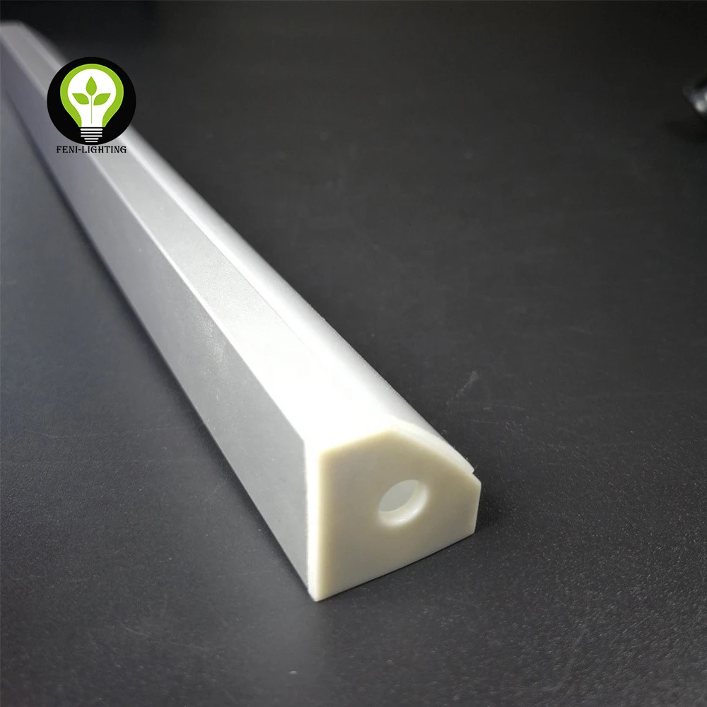Black anodized V shape aluminum channel for flexible led strip light corner aluminum profile