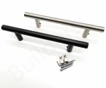 Black Matte Stainless Steel  Kitchen Cabinet Hardware Pull Handle