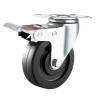 black rubber esd caster wheels swivel top plate antistatic caster