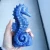 Import blue aventurine seahorse crystal gemstone hand carving crystal crafts from China