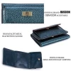 Blue Short Teen Key Purses Genuine Leather Credit Card Woman Wallet For Europe Market Diamond Blue 2 sides pocket purse
