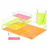 BOK103 Pink Poppin Acrylic Stackable Letter Tray