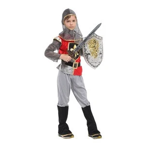 Boys like playing costumes Cosplay Middle Ages Guardians Silver Robe for boy Royal little boy warrior Costume
