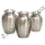 Import Brass Pet Urn Classic Charcoal Grey with Pewter Paw Print Pet Cremation Urn For Pet Ashes By Axiom Home Accents from India