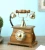 Import Brown &amp; Gold Wooden Working Retro Telephone from India