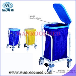 BSS027/028 Double Hospital Laundry Trolley With ABS Lids For Patient Room Cleaning
