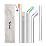 Bubble tea ecofriendly metal coopper 12mm stainless steel drinking straw