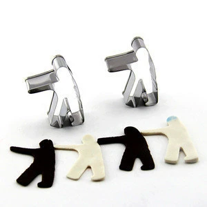 cake decorating tools supplies dancing man shape stainless steel cookie cutter 100% food grade baking tools