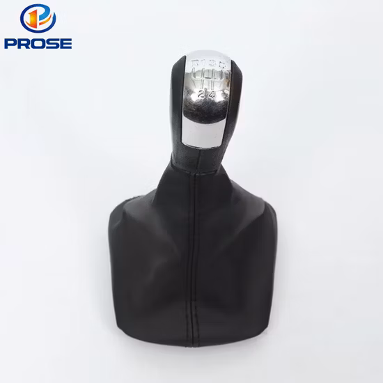 Car Black Leather Chrome Gear Shift Knob 1K0711113cg for Golf V