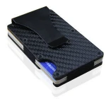 Carbon Fiber Slim Credit Card Wallet Money Clip RFID Blocking Minimalist Wallet