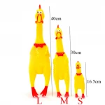 Cat pet toys interactive Funny Yellow Screaming Rubber Chicken interactive pet+toys pet chew toy