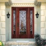 CBMmart high quality wrought iron double door used wrought iron security doors