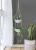 Import ceramic hanging pot Ceramic Double Hanging Planter 2 Tier Round Flower Plant Pot 9 Inch Porcelain Hanging Basket with Polyester from China