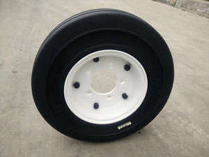 cheap 4.00-8 solid rubber tires and wheels trailer parts free shipping with quality warranty