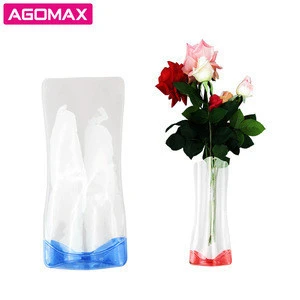 Cheap flexible mini pvc unbreakable clear plastic vase factory