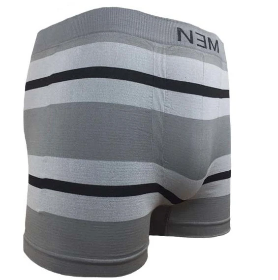 Cheap Price Custom Logo High Rise Underpants Men Boxer Briefs Striped Short Underwear Soft Confortable Underwear