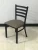 Import Cheap price Restaurant chair/ Ladder Back Metal Frame Side Chair with wooden seat from China