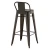 Import Cheap Used Bar Stools Vintage Industrial Style Black Metal Stool from China