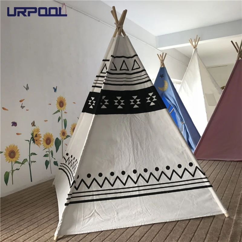 Childrens Teepee. Kids play tent Wigwam Tipi Tepee Indoor Indian Playhouse Toy Teepee Play Tent for Kids