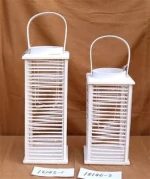China cheaper wicker willow craft hand made white lantern