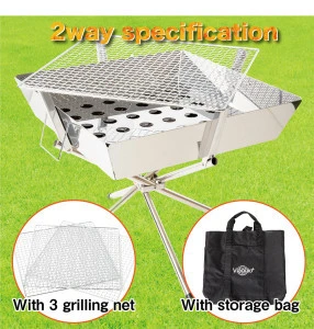 China  hot sale 445 x 445 x350 useful grill outdoor charcoal barbeque with exclusive storage bag