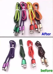 China Manufacturer 8 Pin Data Cords Line Thermal Induction Color Changing USB Charging Cable for Iphone 7 6 5 Plus