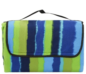 China manufacturer portable folding printed picnic blanket fleece waterproof foldable picnic mat