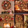 Christmas PVC Light Up Hanging Pendants Spruce Pine Cones Berry Ball 40CM Wreaths Ornaments