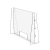 Import Clear Glass Cashier Checkout Shield Barrier Hanging Acrylic Sneeze Guard For Reception Desk Counter from China