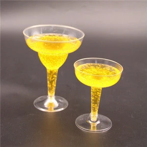 Clear plastic disposable red wine glass goblet