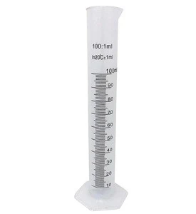 Clear Plastic Graduated measure Cylinder Beaker