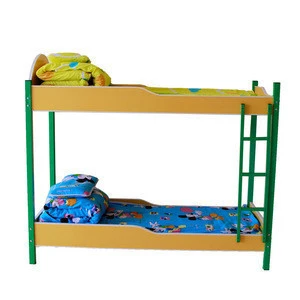 Colorful solid wood bunk beds for children in the newest kindergarten in 2020