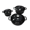 Coloured cast iron pot cookware sets custom logo cooking pot